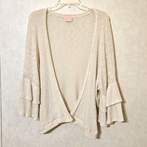 SZ L MADELINE OPEN FRONT CARDIGAN